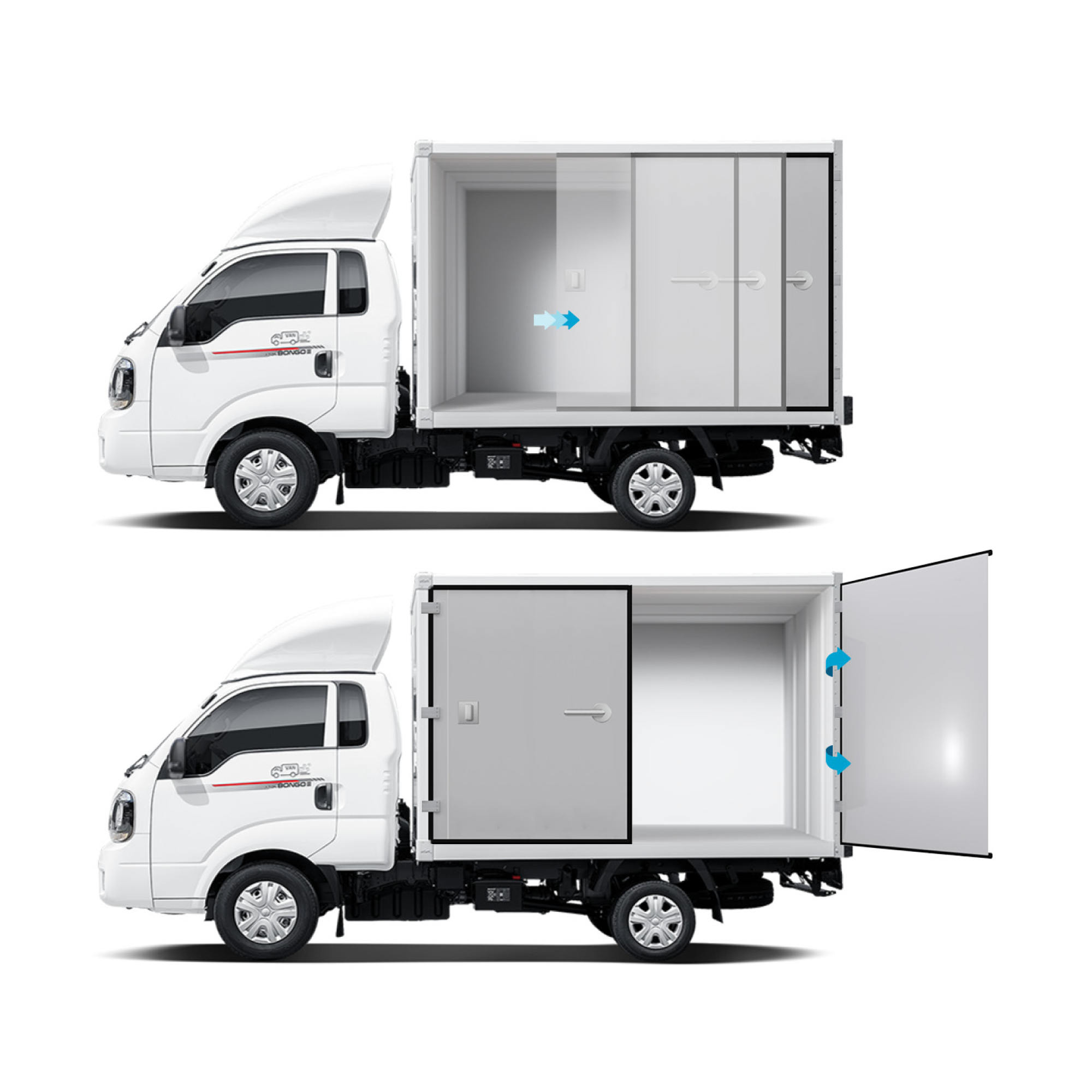 플러시 슬라이딩 스윙 도어 작동 장면