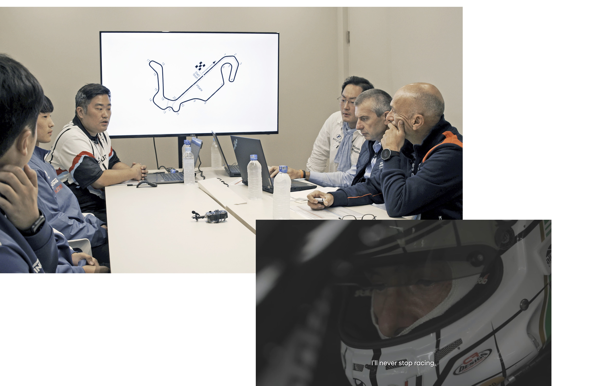 A meeting before the race