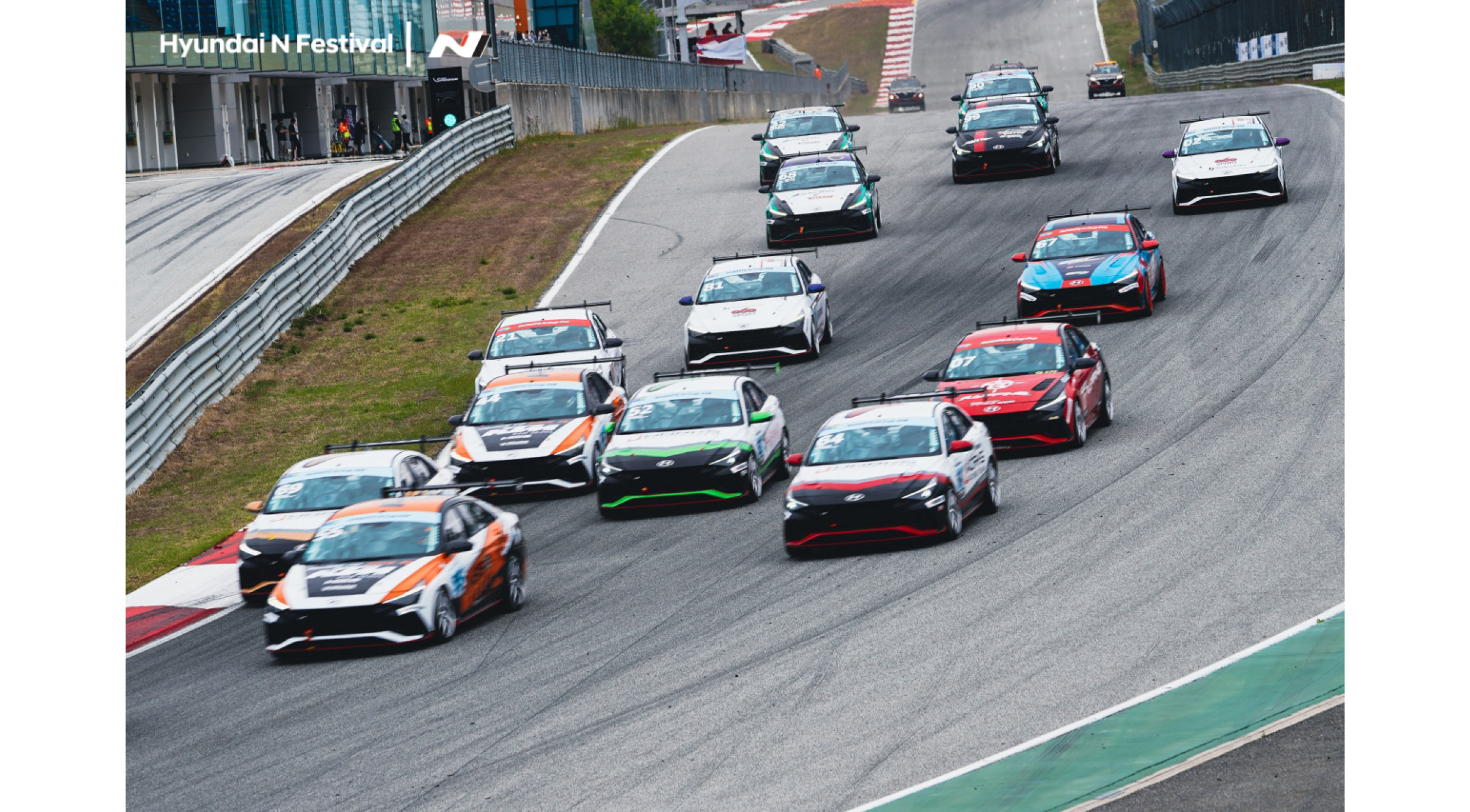 N1 class Avante N Cup race car running on the track
