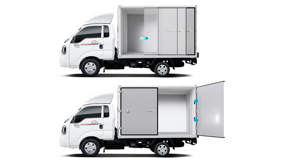 미닫이, 여닫이 둘 다 되는 적재함 측면 도어는 처음이지?-main