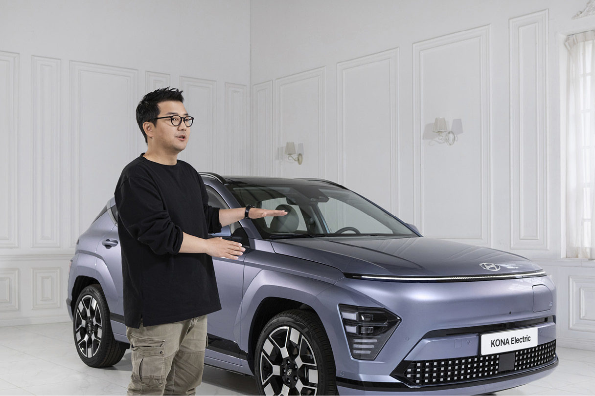Senior researcher Choi Hong-suk, who designed the exterior of the Hyundai All-New Kona, explains