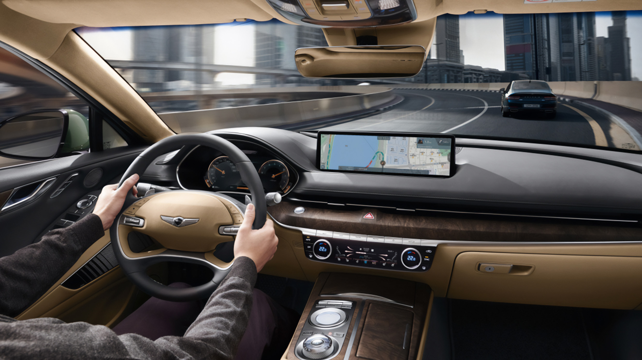 The G80’s various ADAS features ensure that the driver is safe from the hazards of collisions.