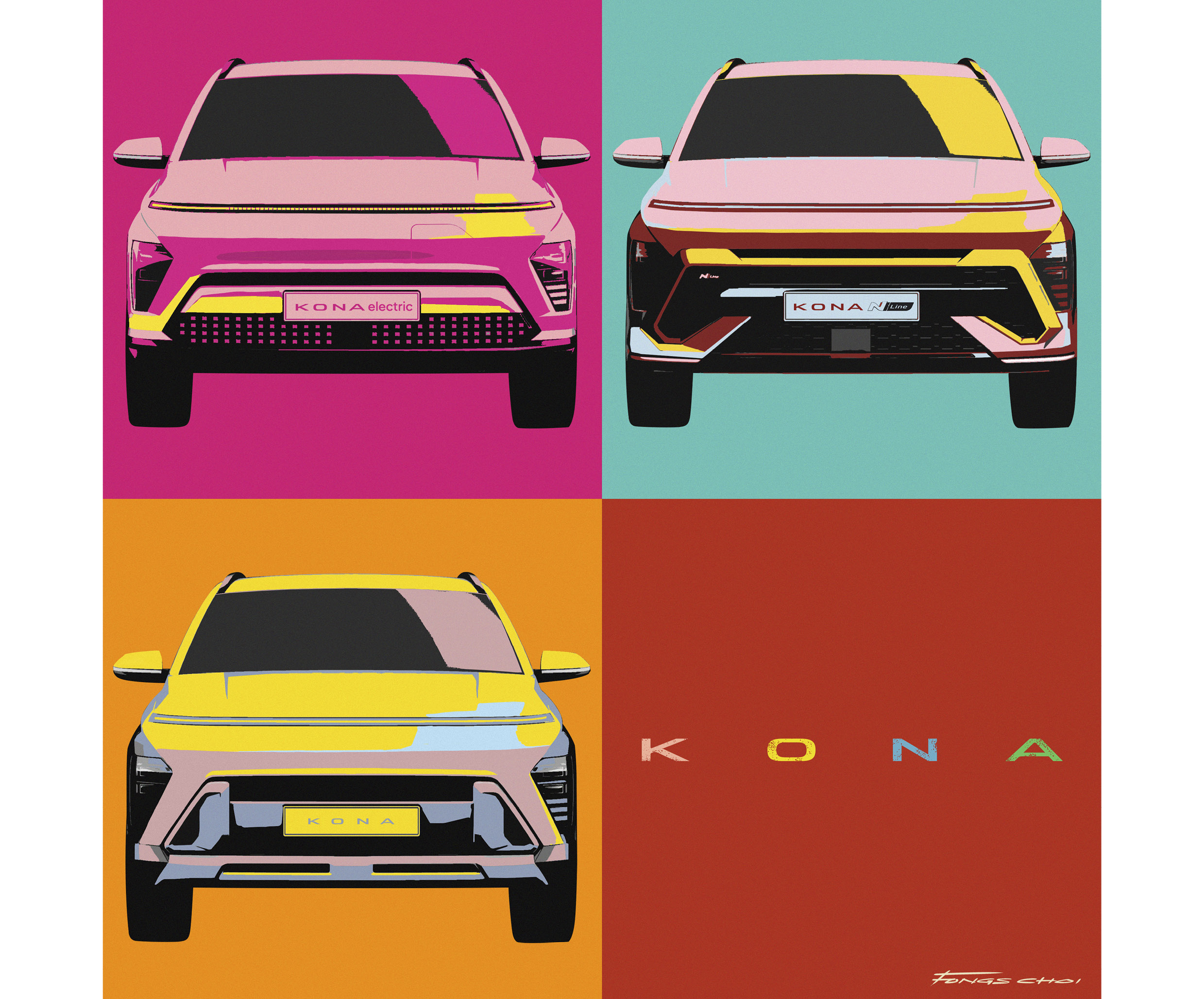 An illustration of Kona's face
