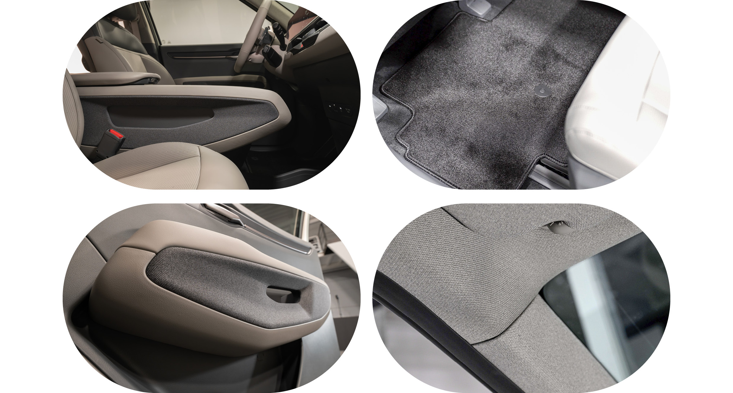 Eco-friendly materials used in the interior of the Kia EV9