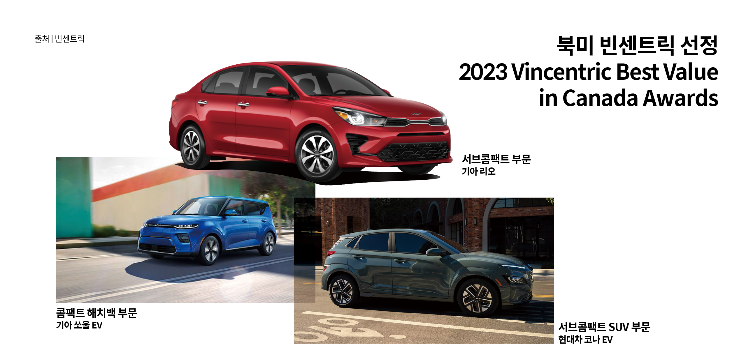 북미 빈센트릭 선정된 모델들