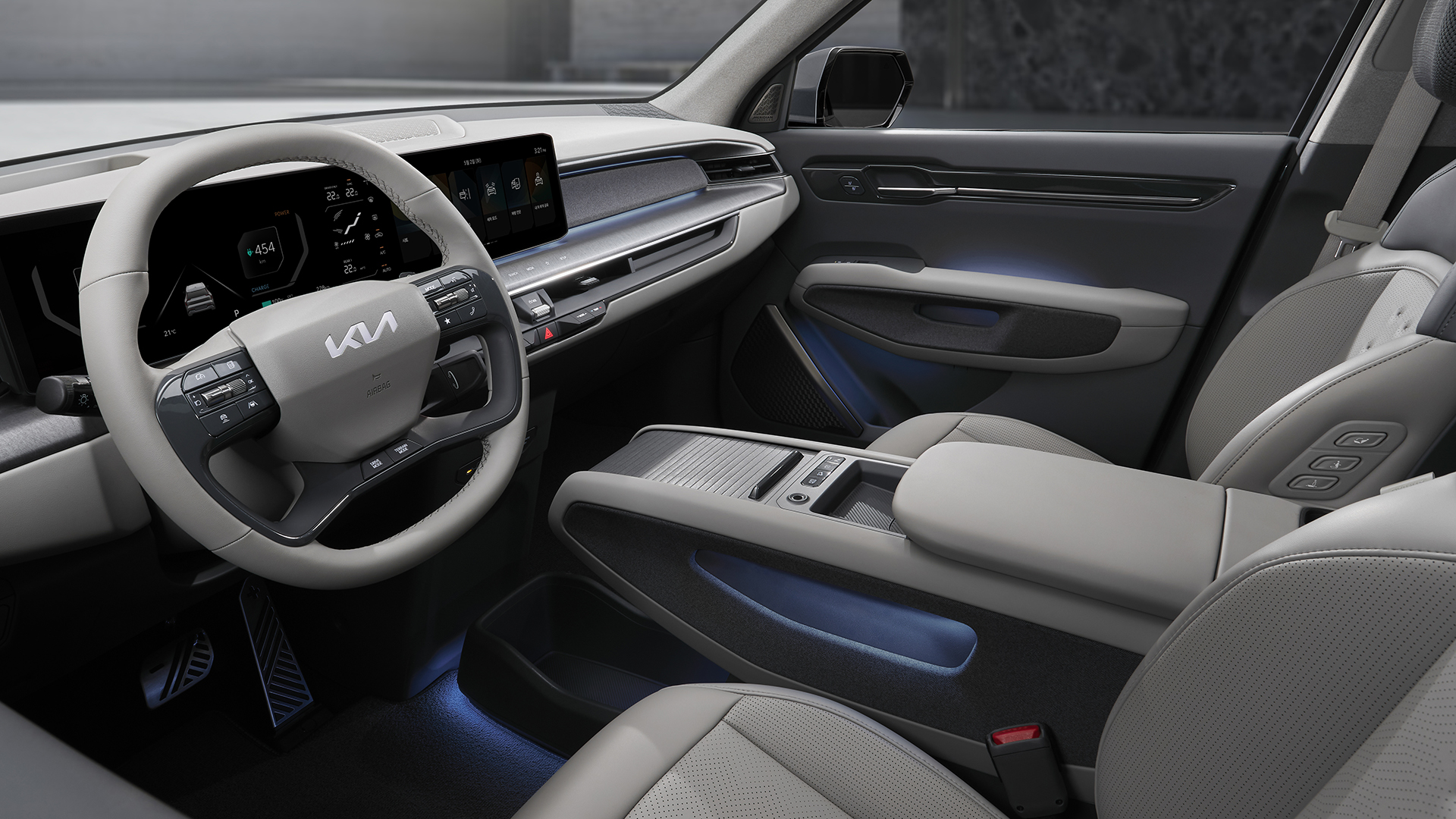 기아 EV9의 내부 모습