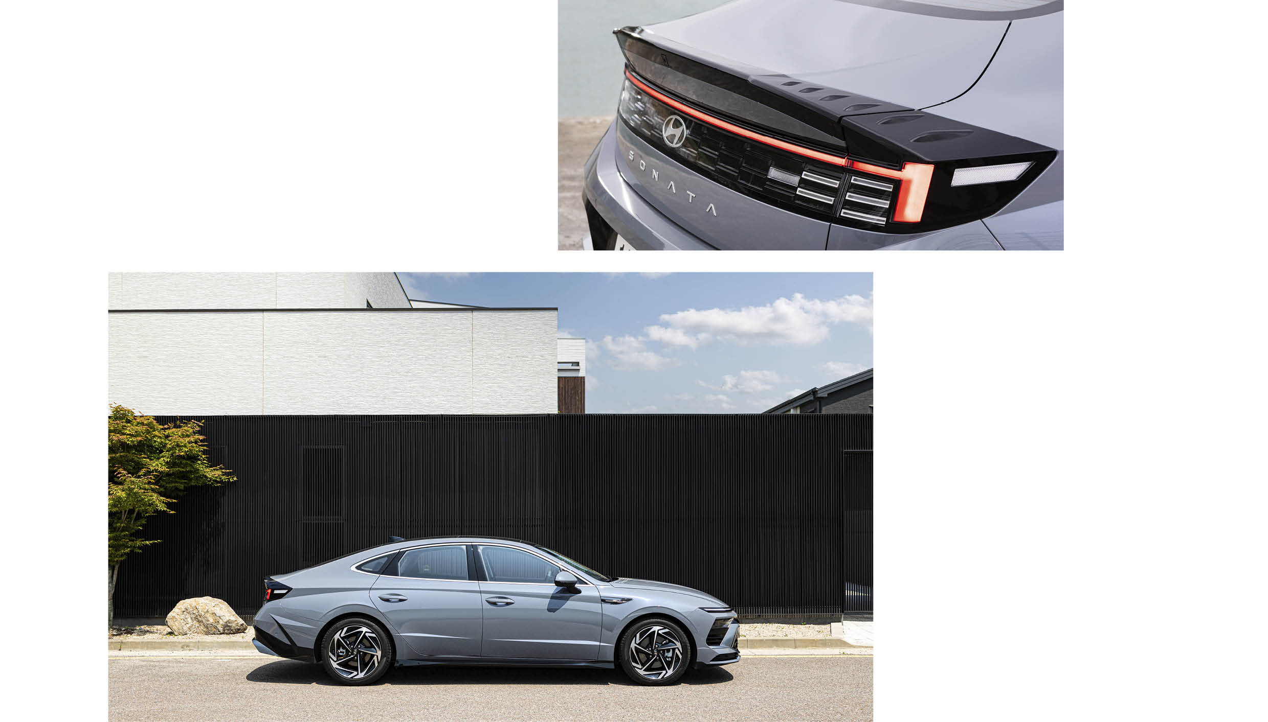 쏘나타 디엣지 옆모습과 뒷모습
