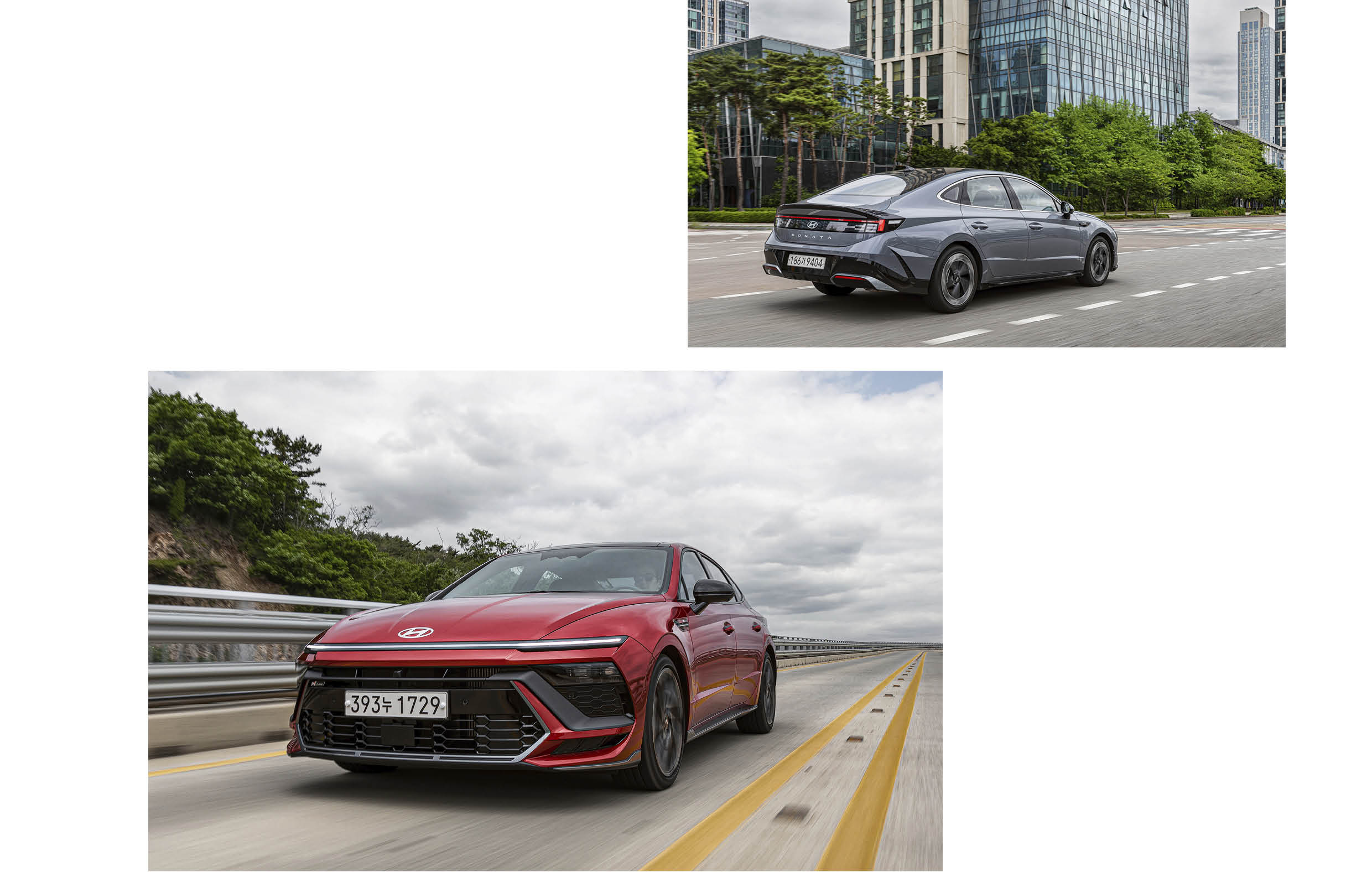 쏘나타 디엣지 주행 모습