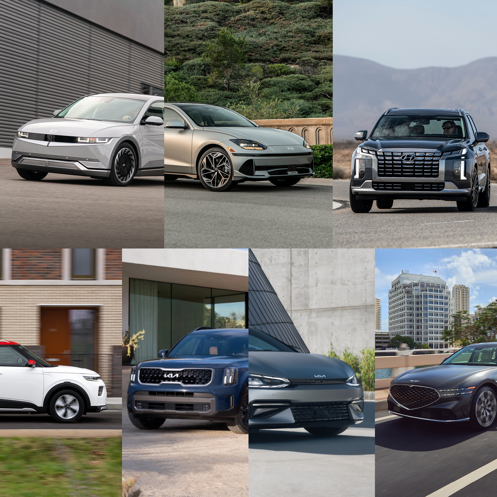 현대자동차그룹 수상 차량의 모습