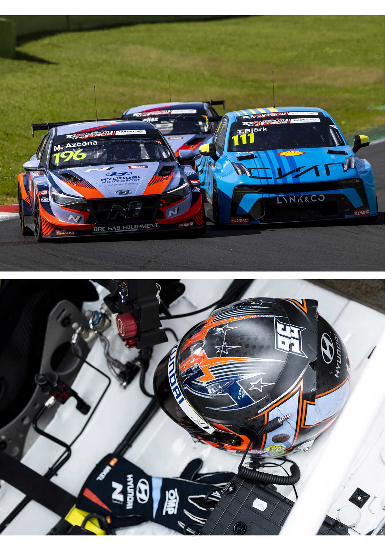 스파프랑코샹을 달리고 있는 경주차들