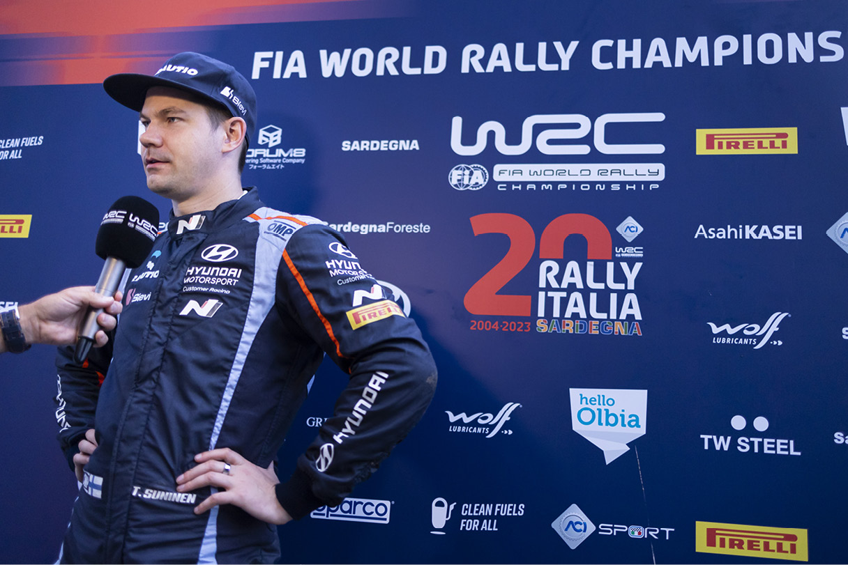 Teemu Suninen, a Rally 1 driver for the Hyundai World Rally Team