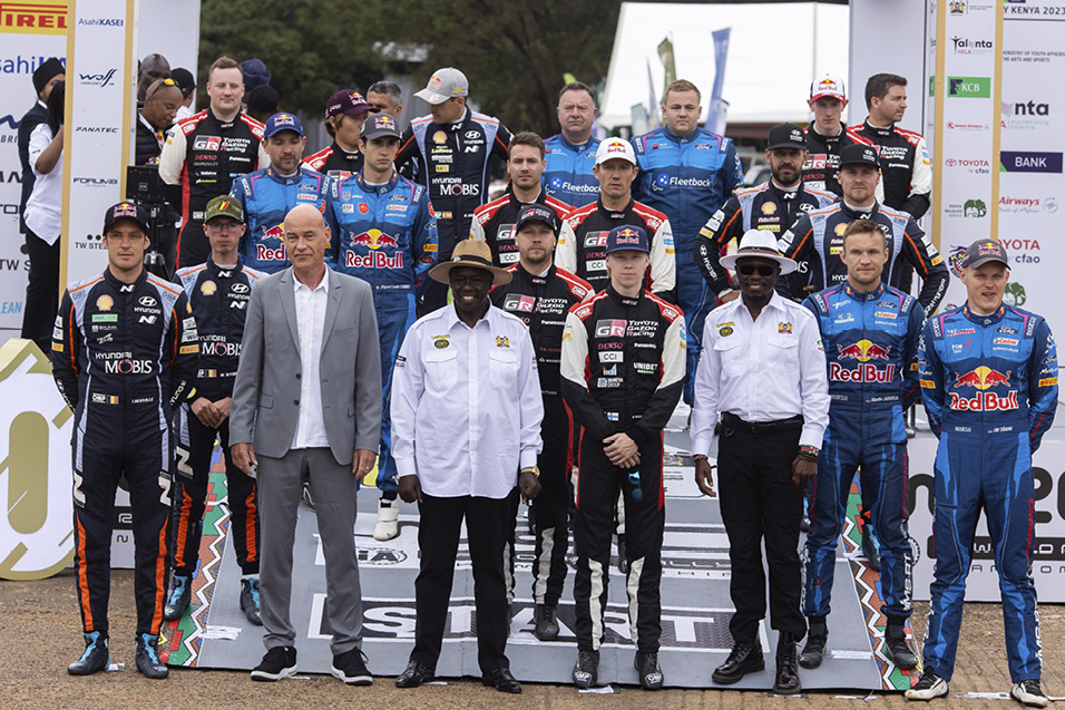 Racers at the 2023 Kenya Safari Rally