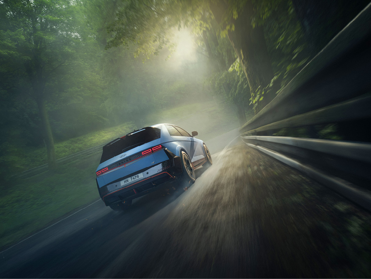 현대자동차 아이오닉 5 N의 주행 모습