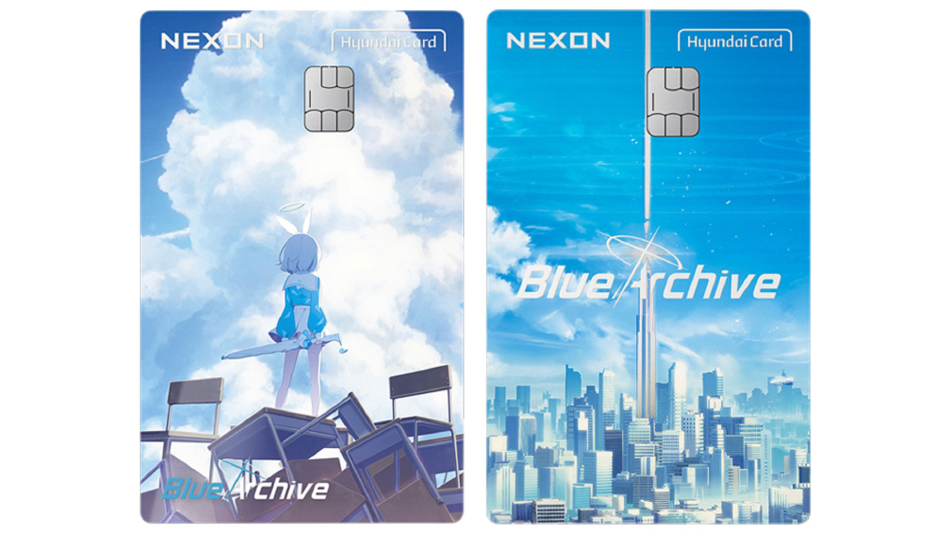 현대카드, 넥슨 현대카드 ‘블루 아카이브’ 한정판 플레이트 2종 공개