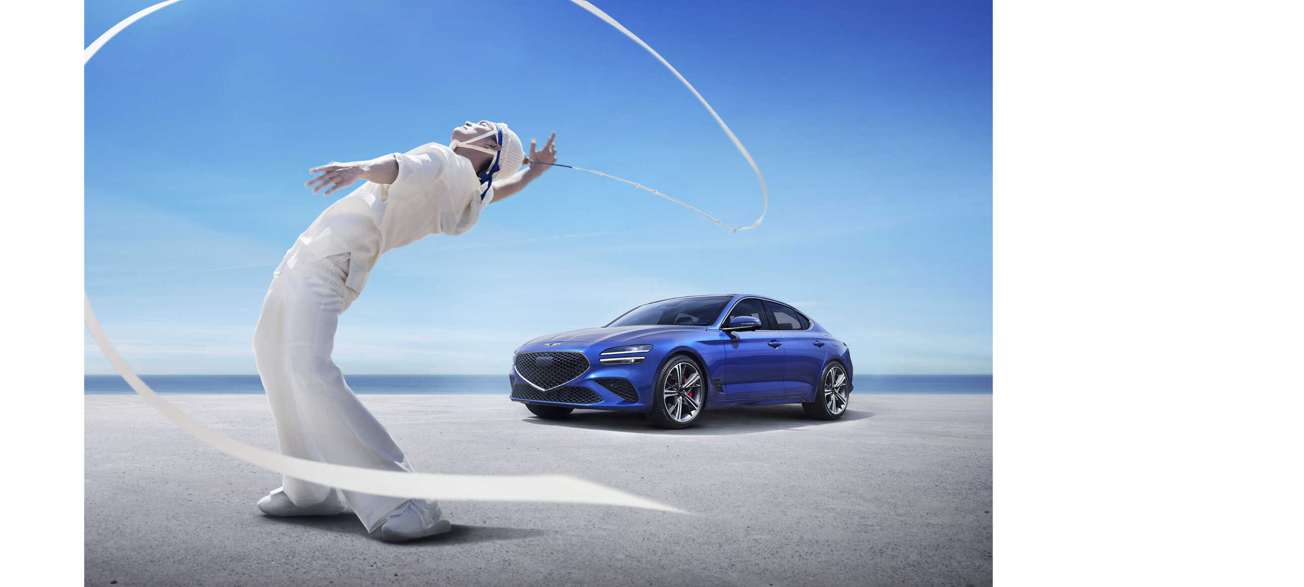 The dynamics of the Genesis G70 expressed through Sangmo spinning
