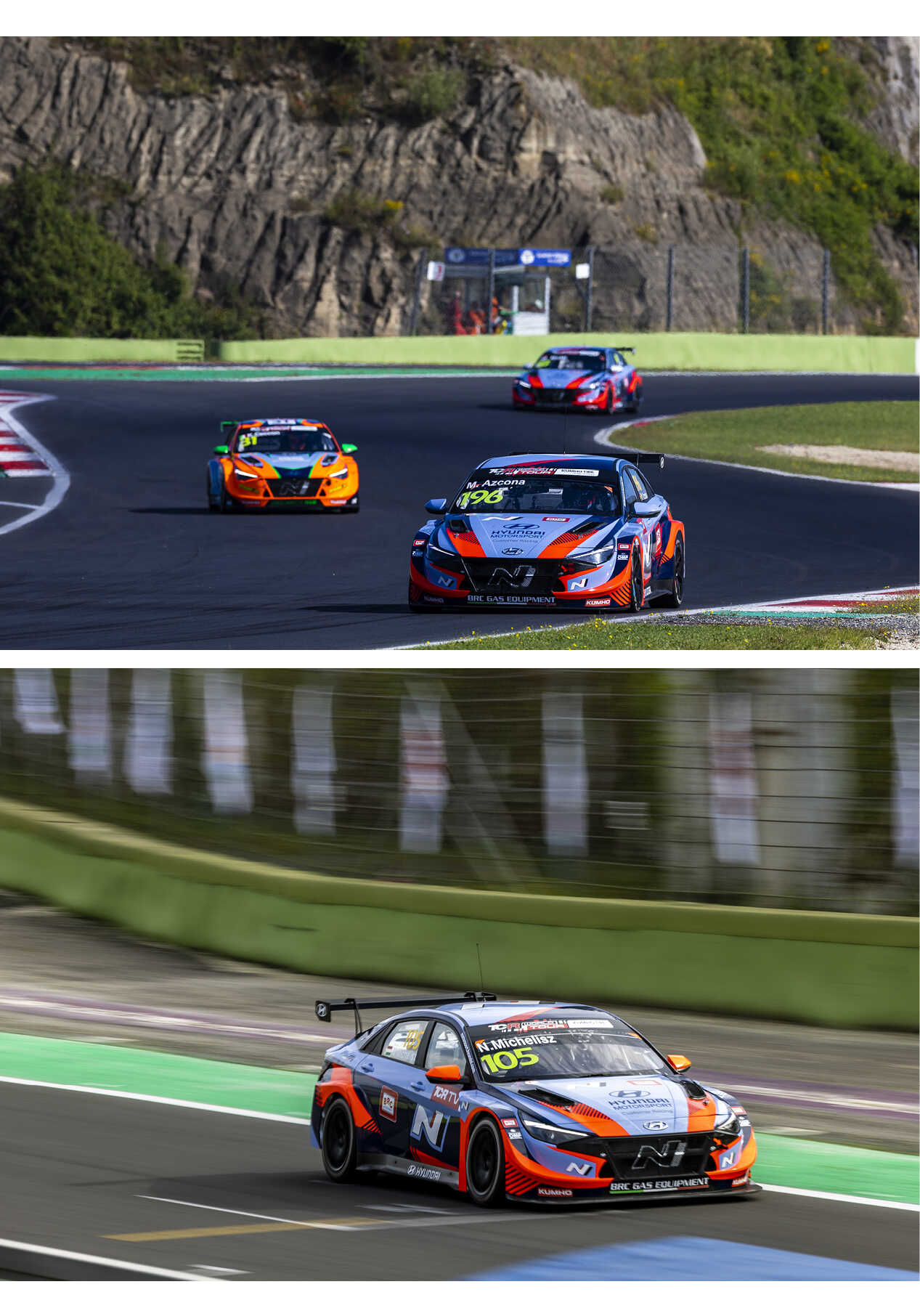 Race cars running through Spa-Francorchamps