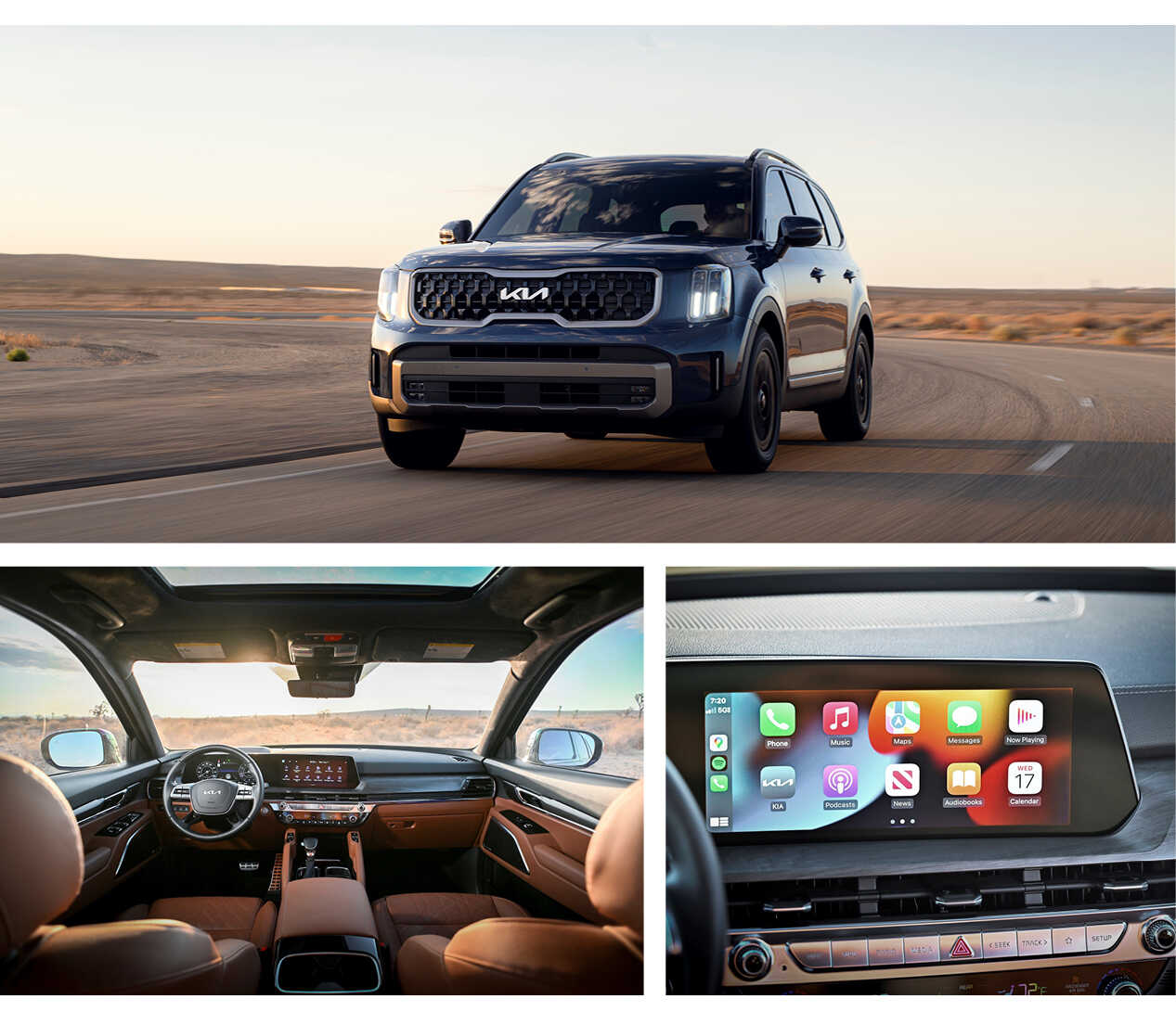 텔루라이드 주행 모습과 인테리어