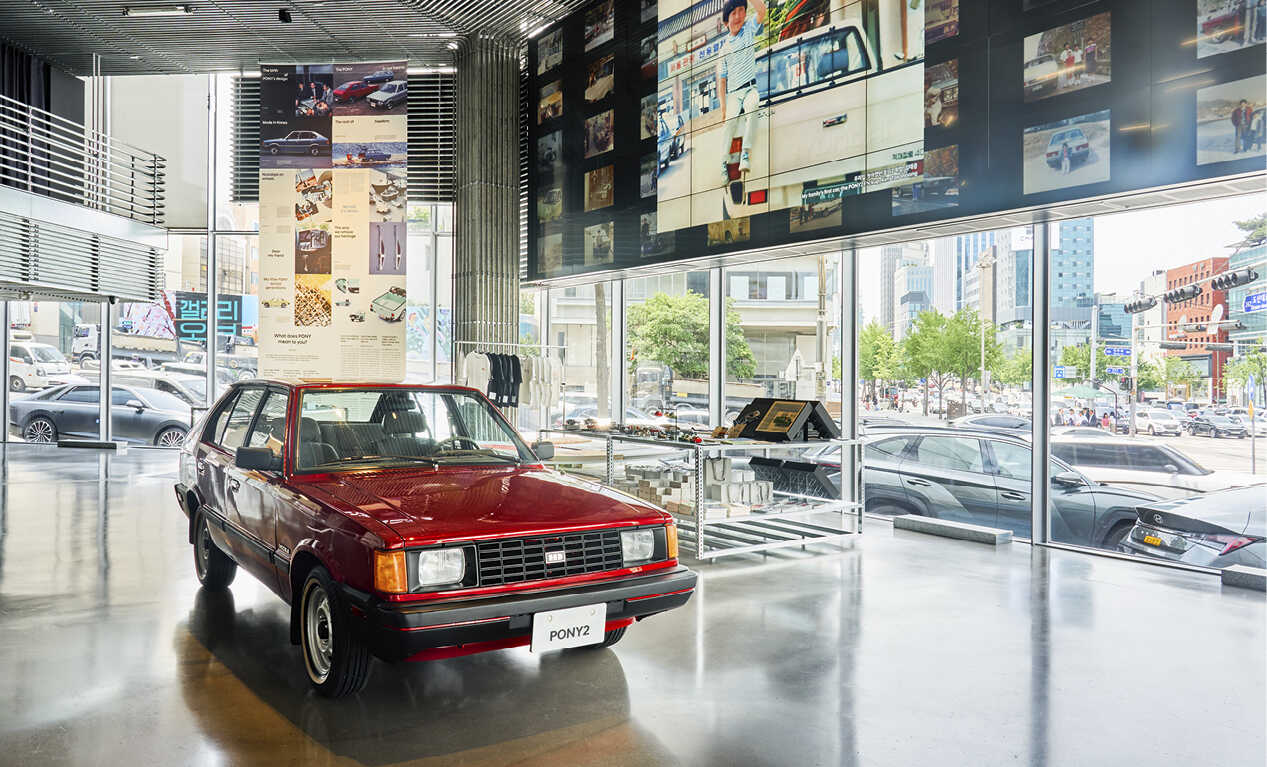 Pony 2 on display at Hyundai Motor Studio