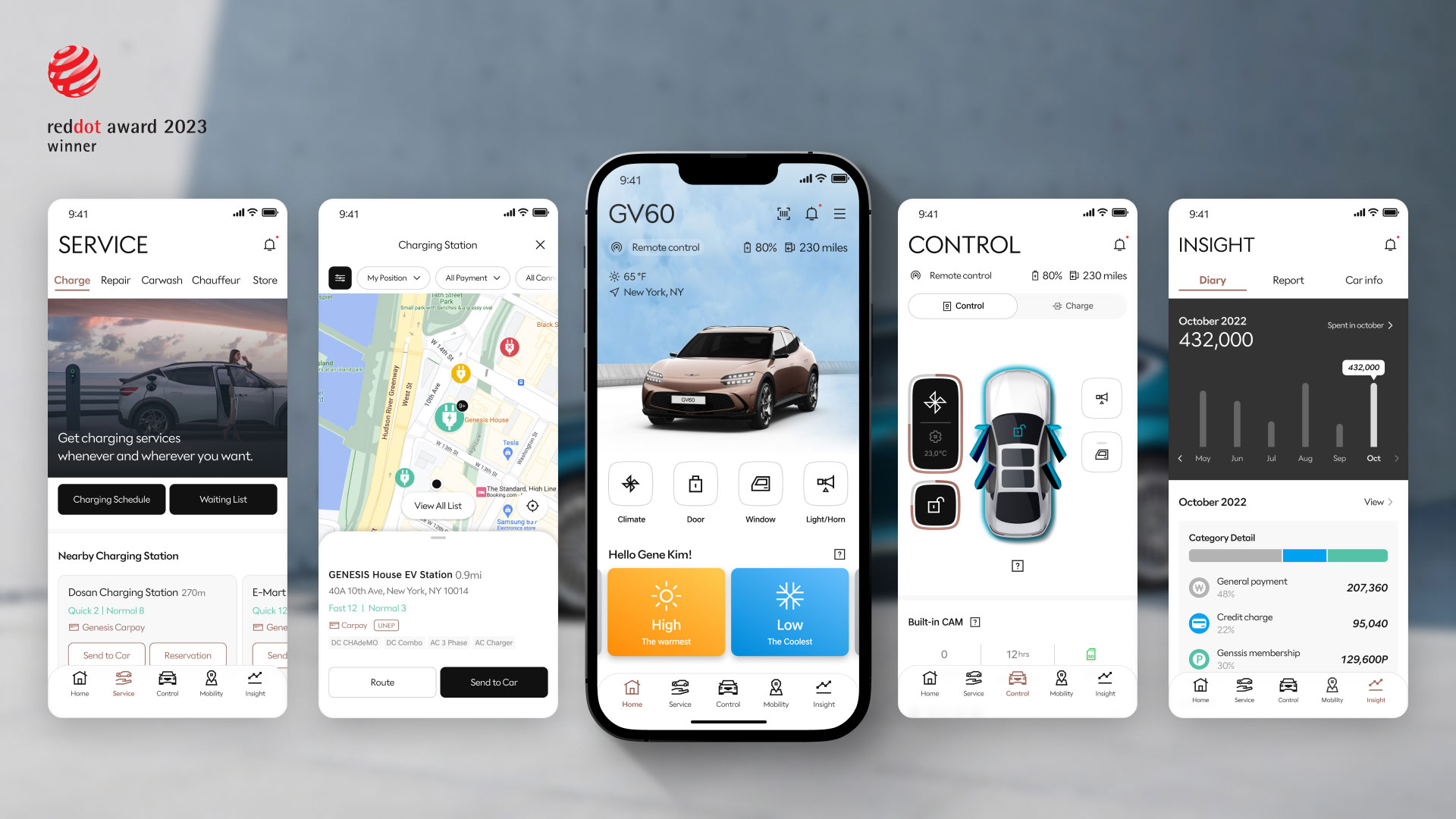 2023 레드닷 디자인 어워드 본상 수상작, 제네시스 통합 앱 ‘마이 제네시스’