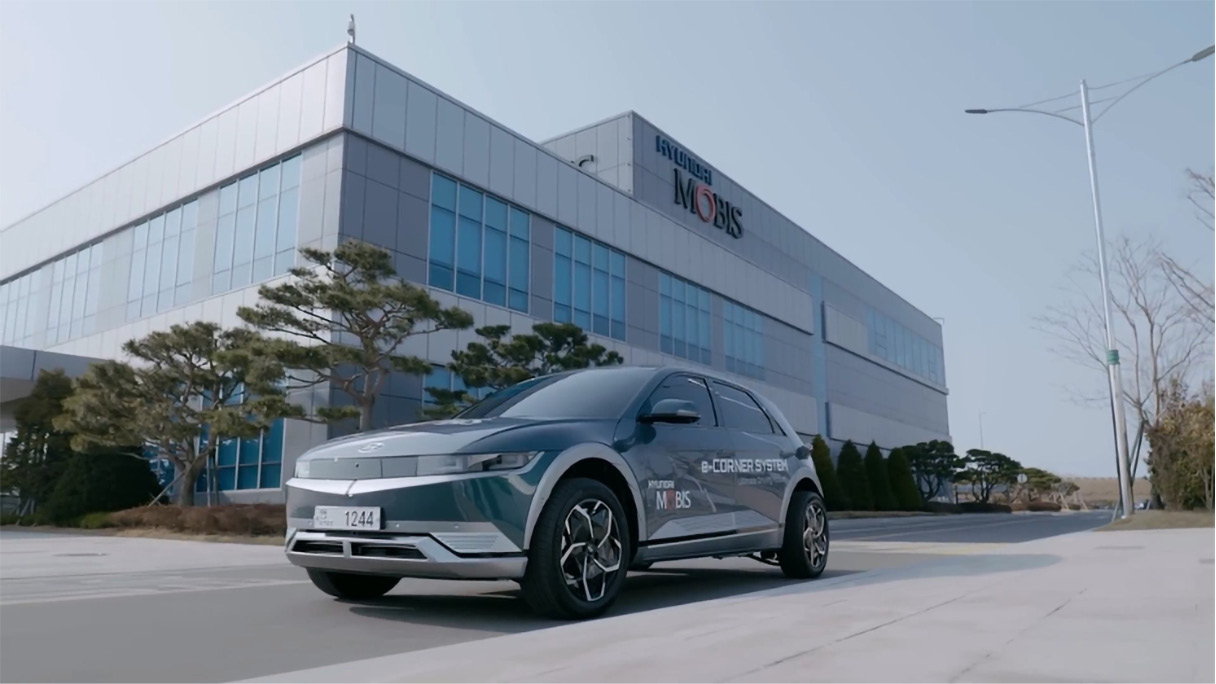 IONIQ 5 standing in front of the lab