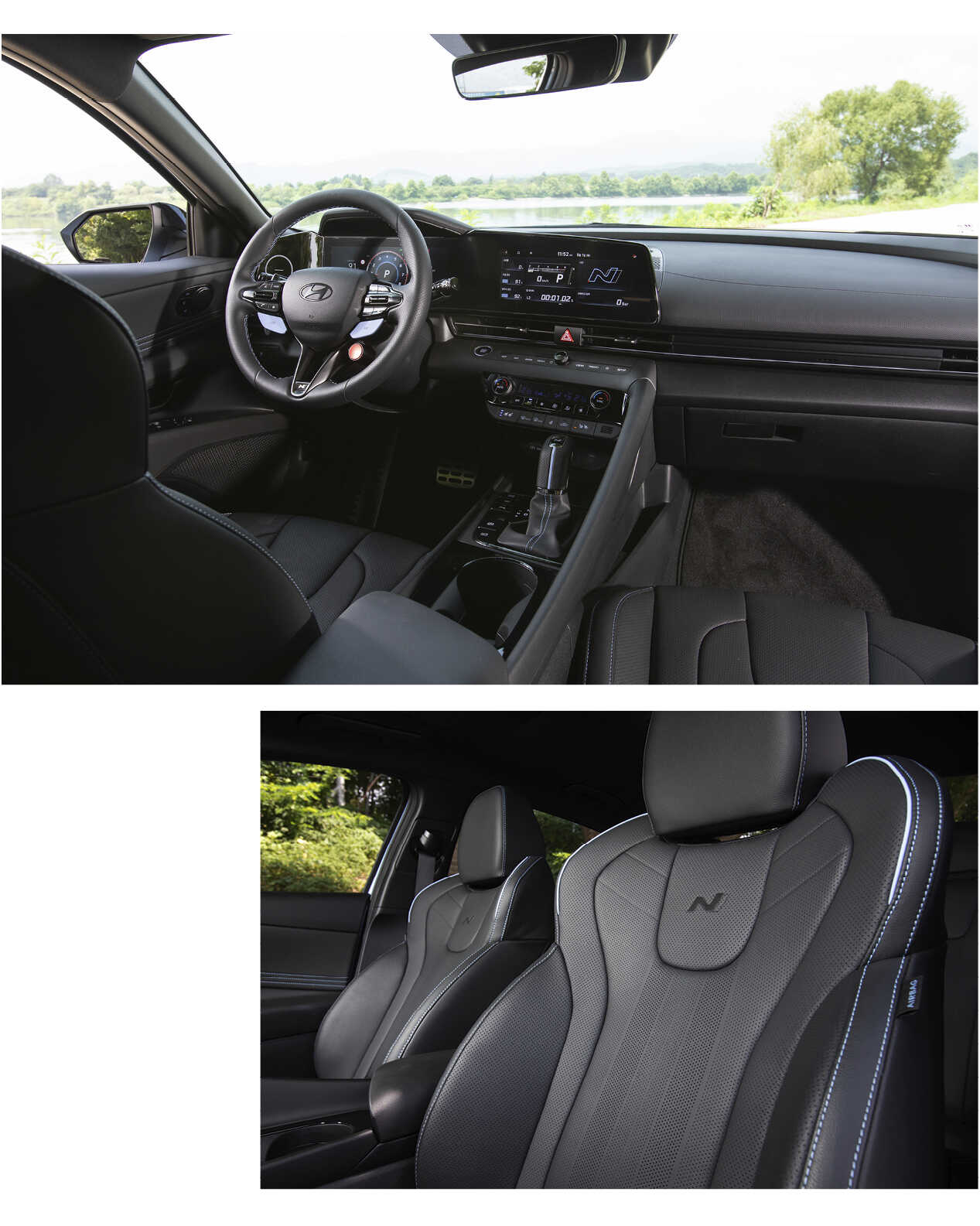 아반떼 N의 실내 모습