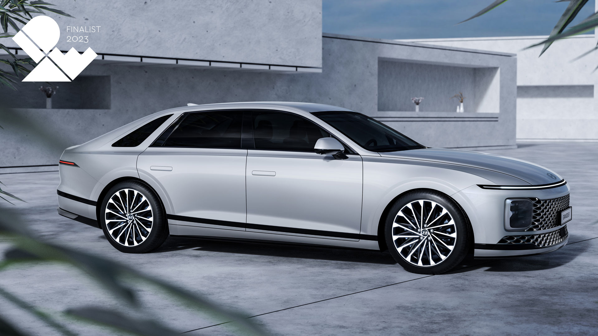 IDEA 2023에서 본상을 수상한 현대자동차 그랜저의 모습