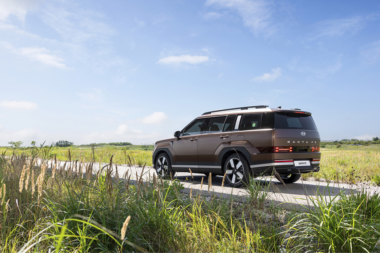 현대자동차 디 올 뉴 싼타페의 뒷모습