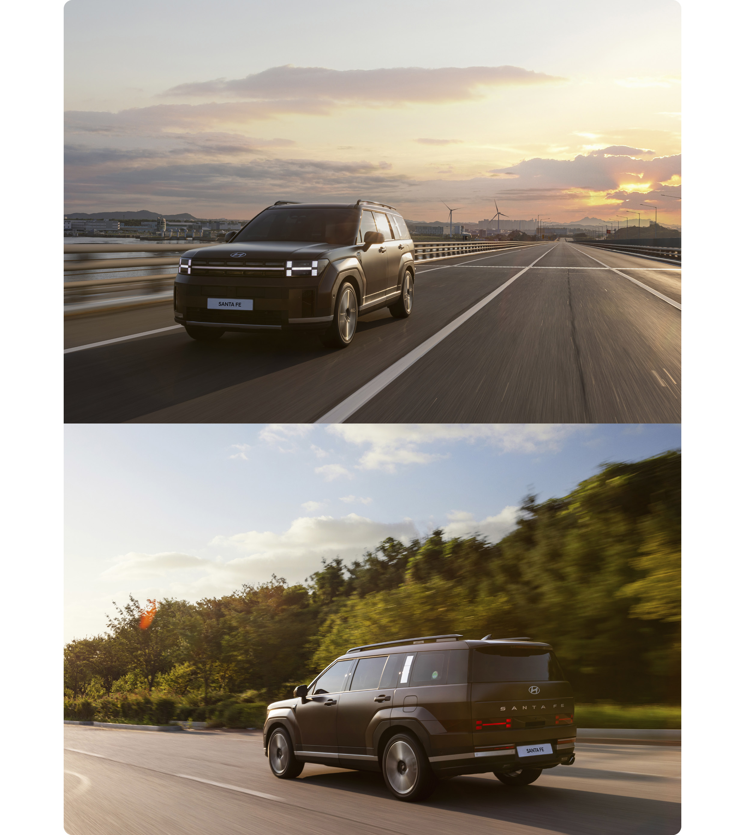 현대자동차 디 올 뉴 싼타페의 주행 모습