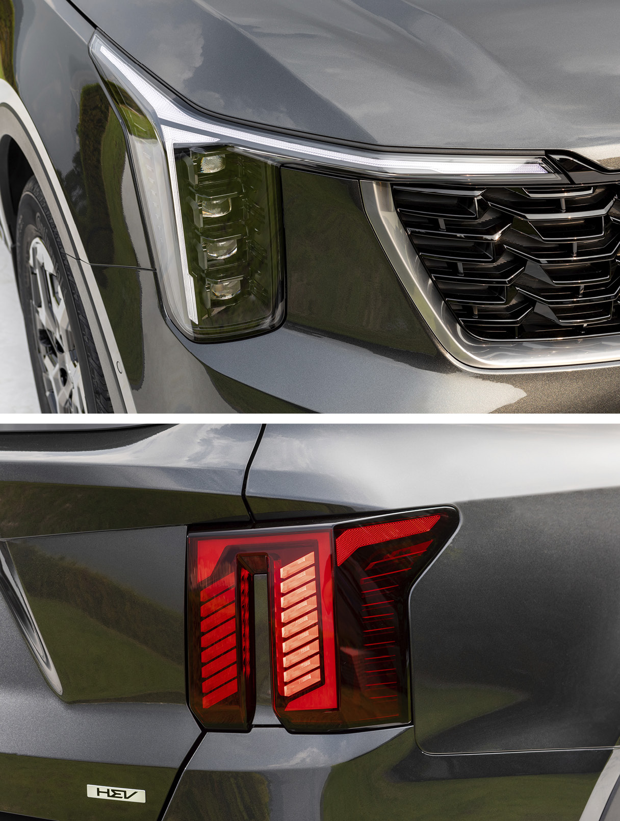 Headlamps and tail lamps housing the signature star map lighting