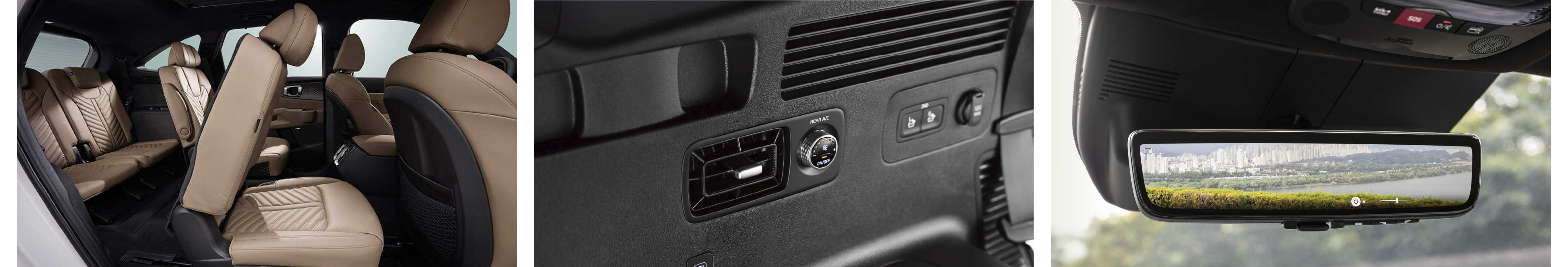 Interior detail elements of Kia the New Sorento
