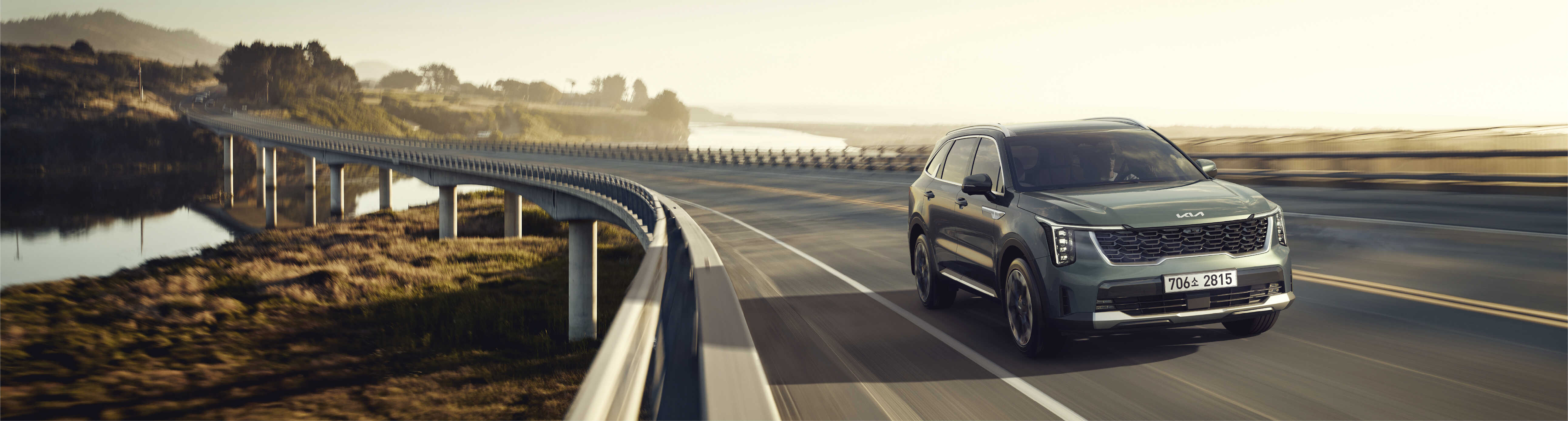 Kia the new sorento in motion
