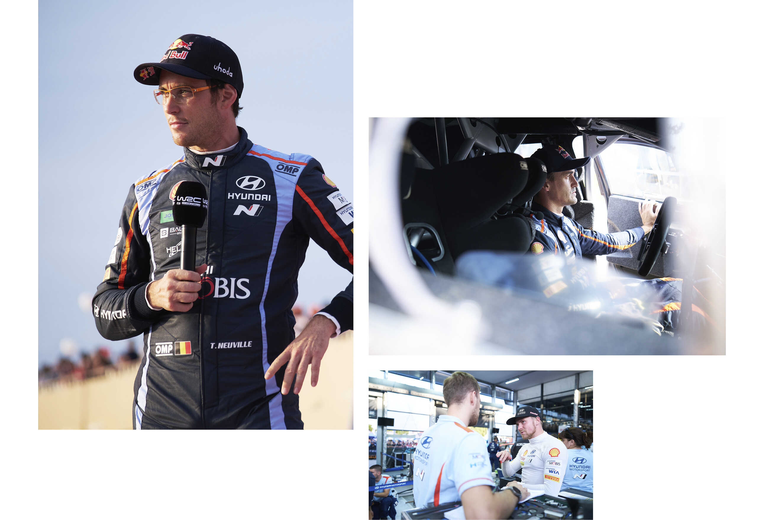 Hyundai team members participating in the Greece Rally