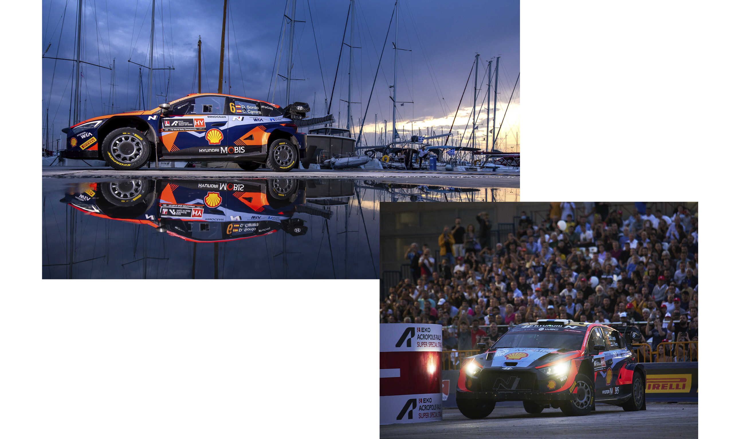 첫 번째 코스를 주행하고 있는 라피의 랠리카