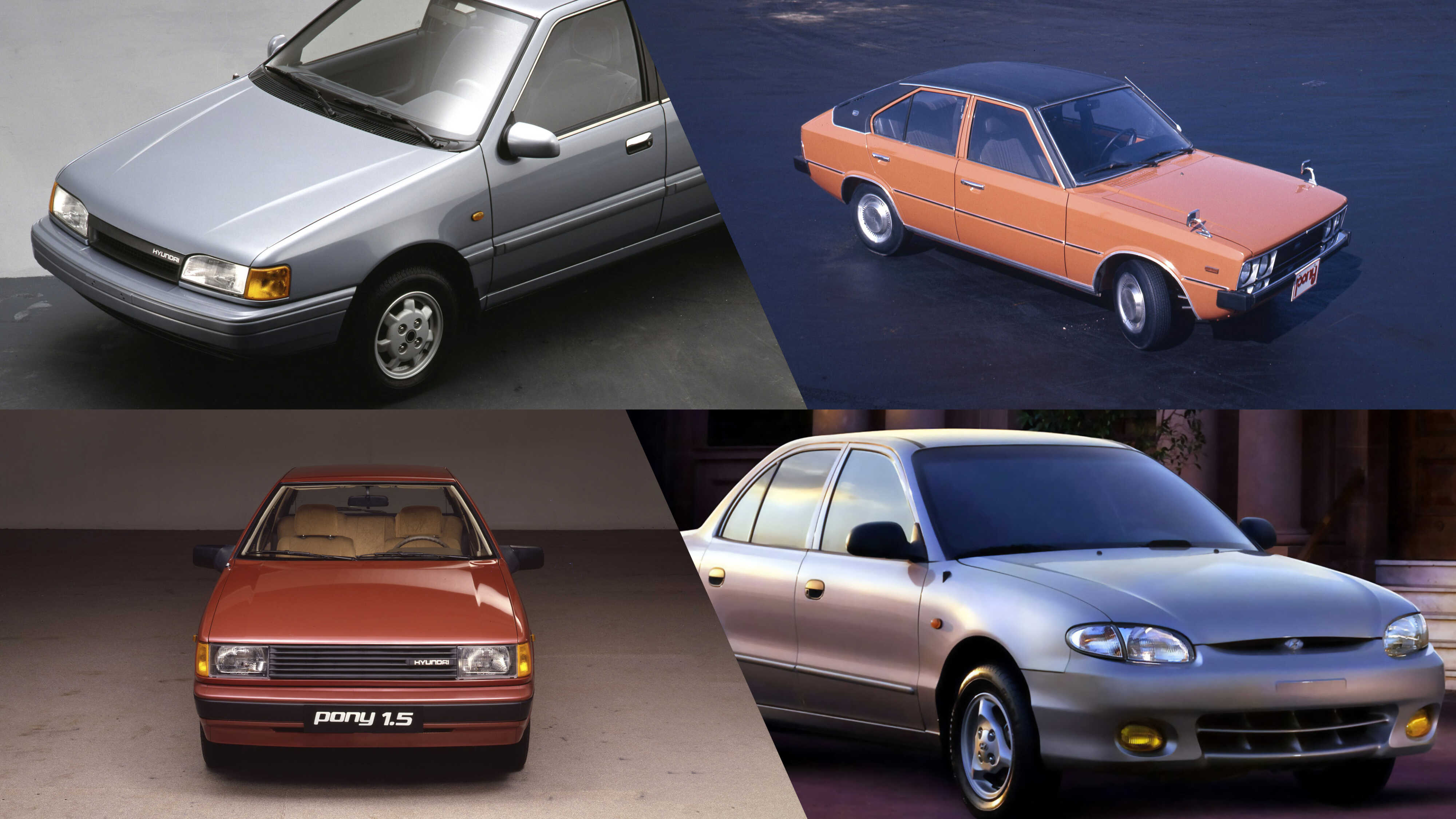 Collection of photos of Hyundai Motor Company’s independently developed vehicles