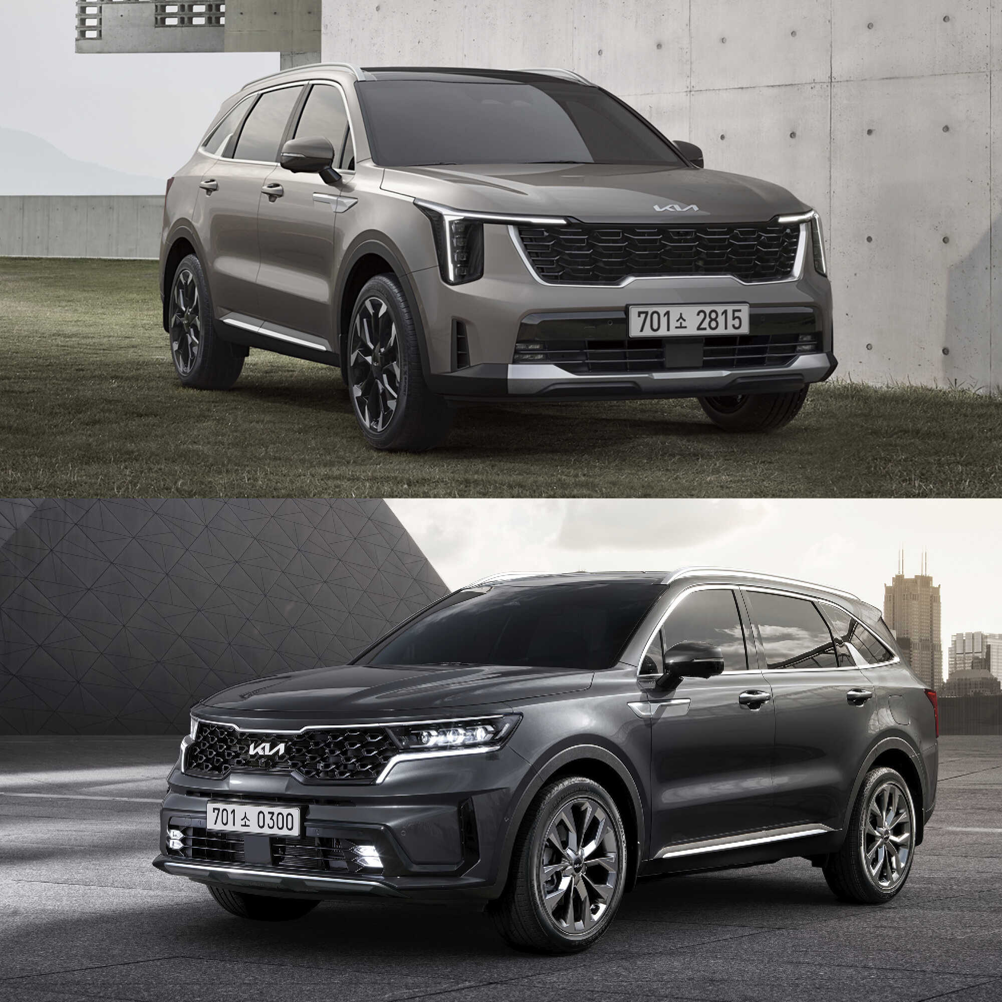 페이스리프트 전과 후의 쏘렌토