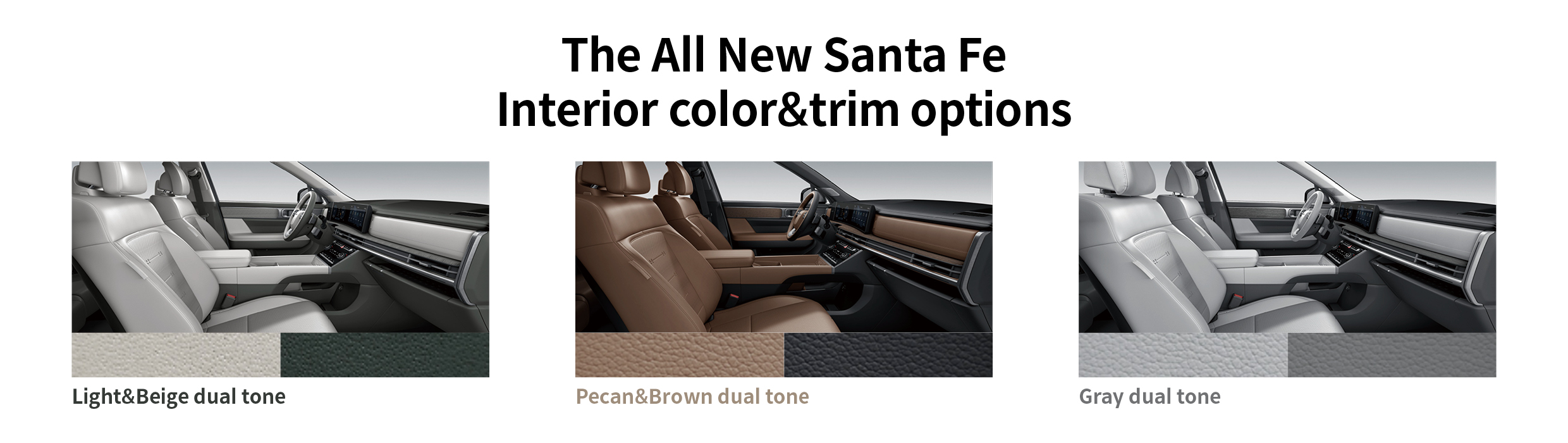 Hyundai The All New Santa Fe’s interior colors and trim types