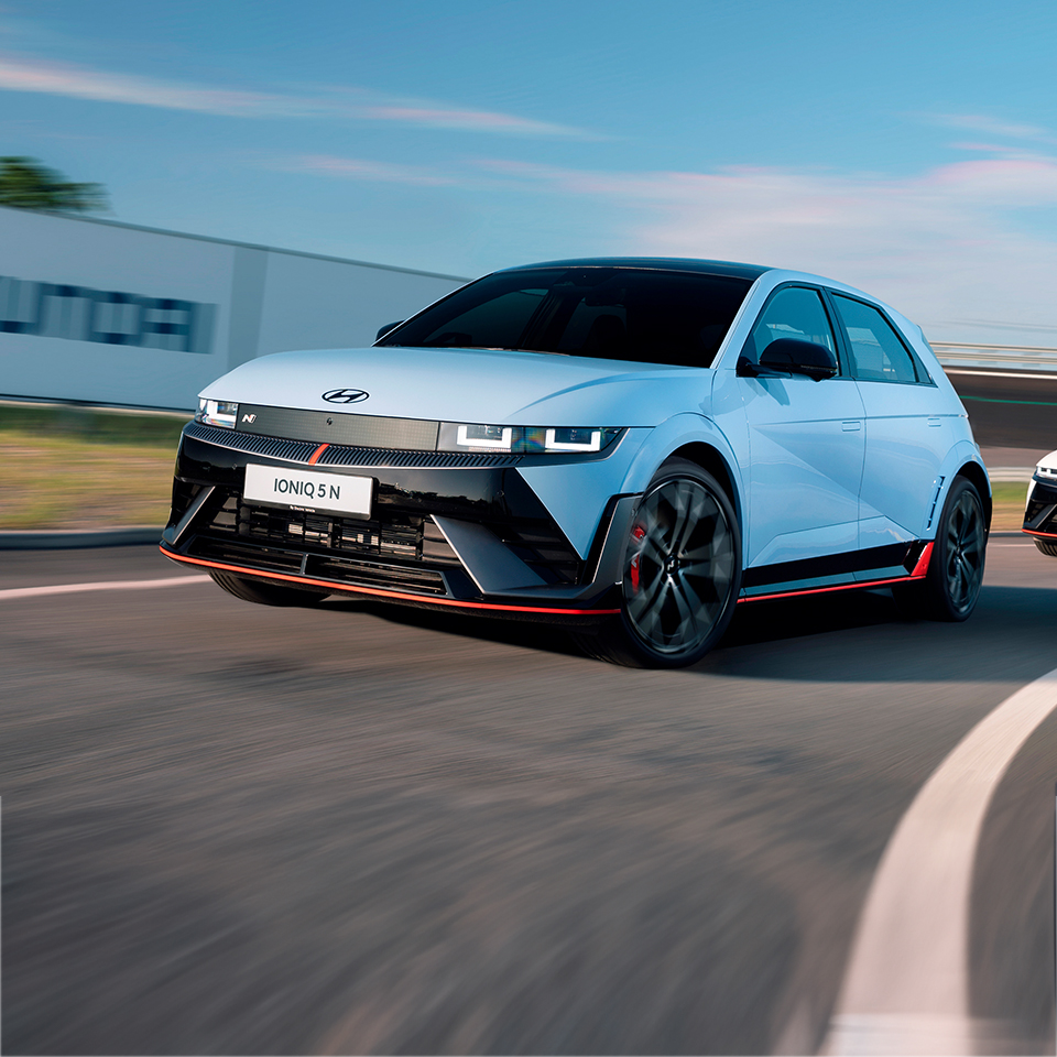 IONIQ 5 N driving on the track