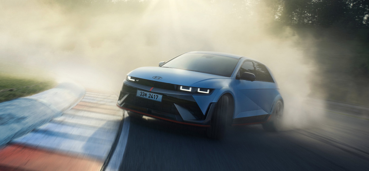 IONIQ 5 N drifting on the track