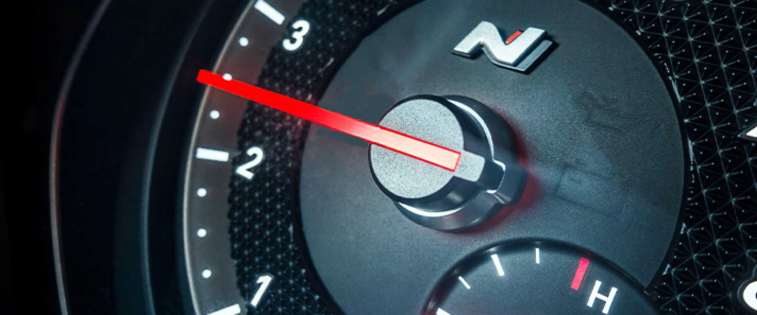 A close-up image of engine speed on instrument panel