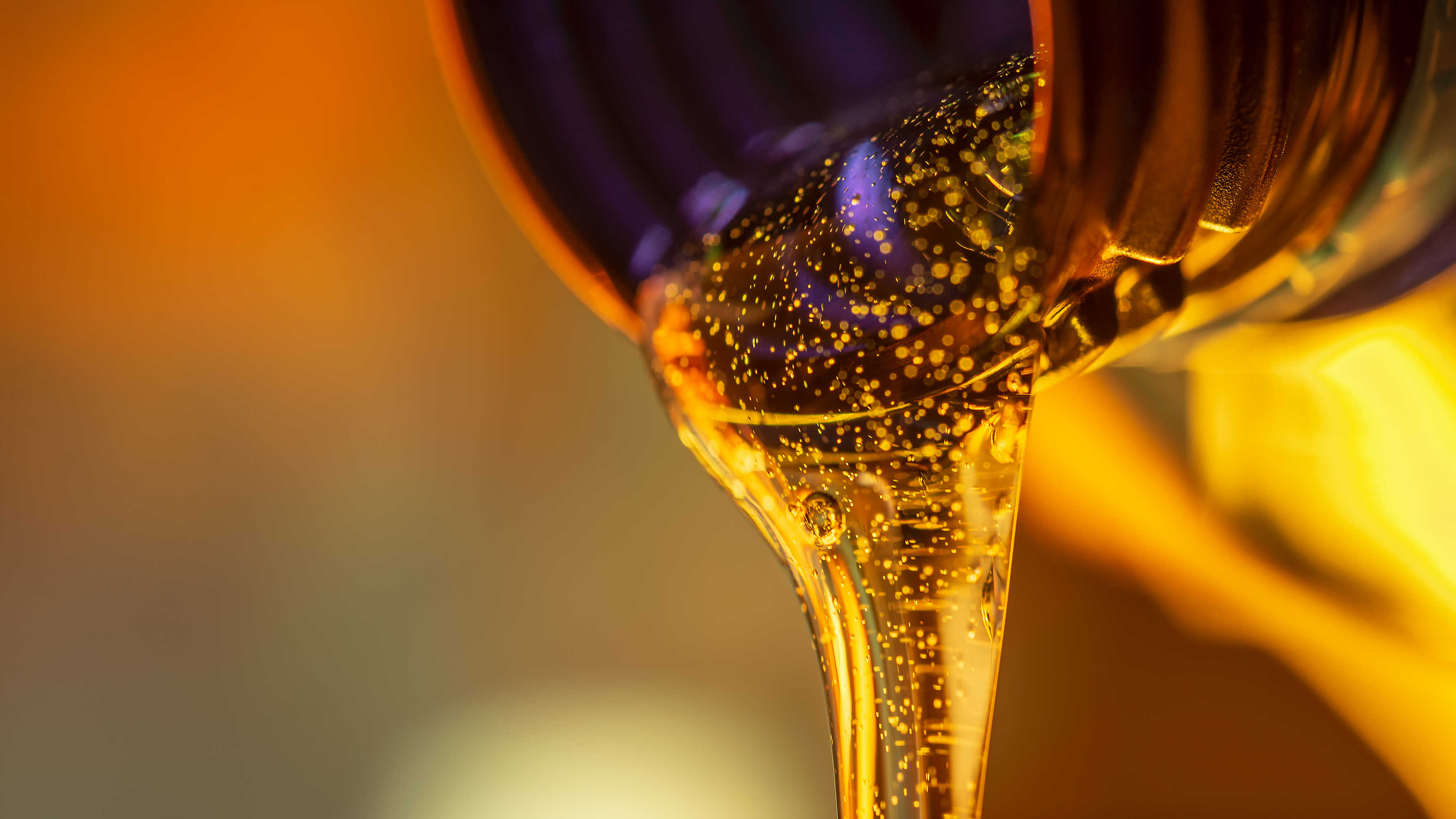 Golden-colored engine oil flowing