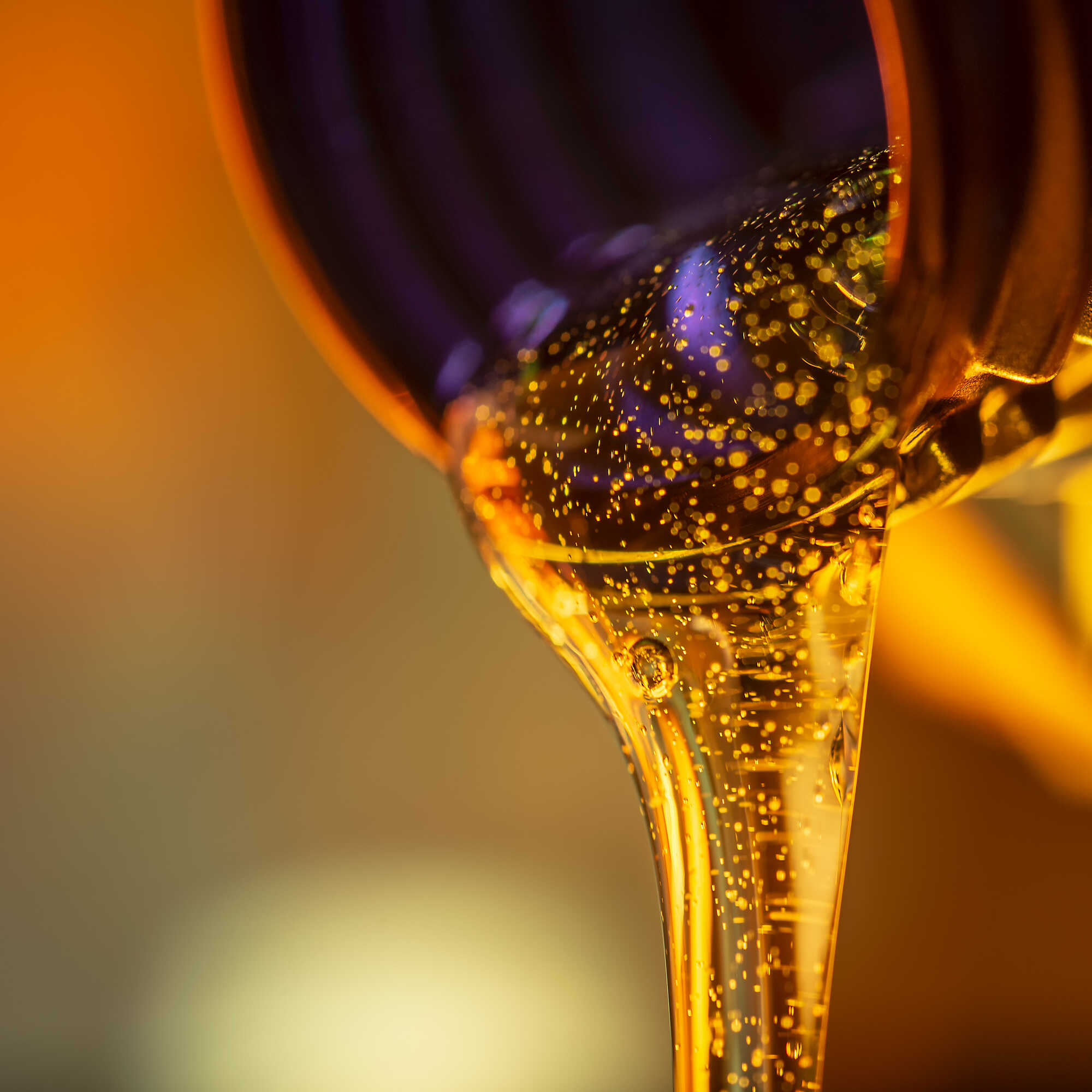 Golden-colored engine oil flowing