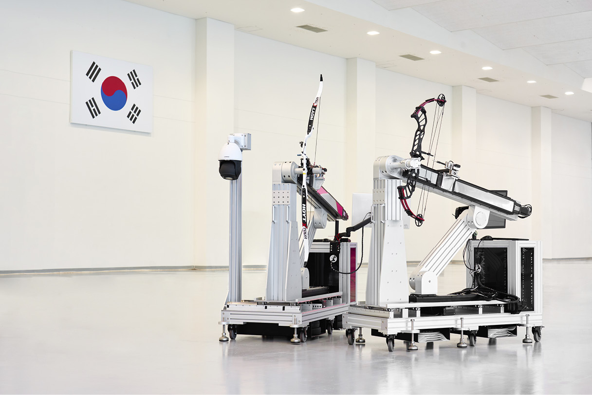 컴파운드용 슈팅머신의 모습