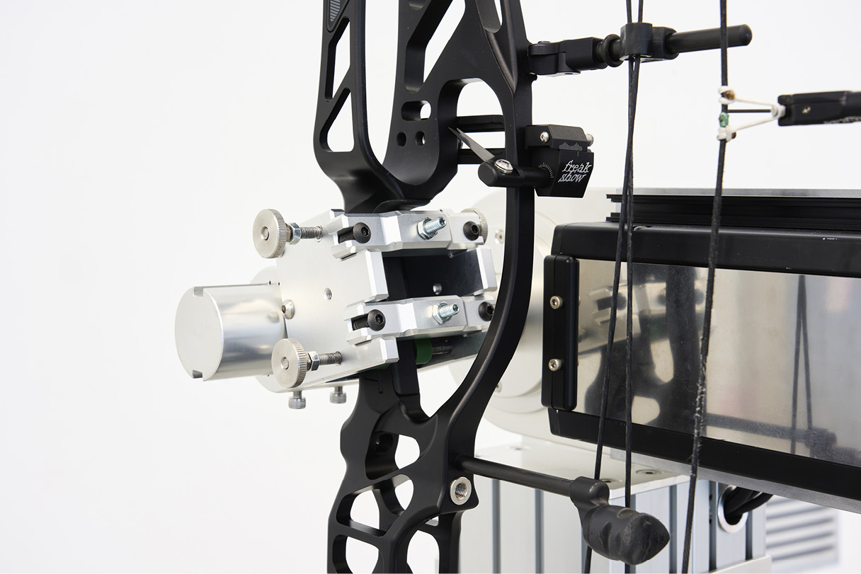 Detailed view of the compound shooting machine