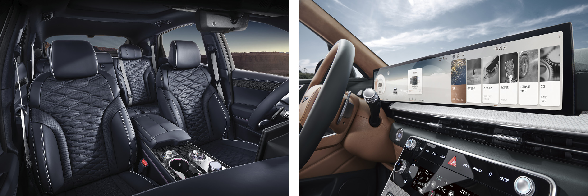 Cabin space of Genesis GV80 Coupe