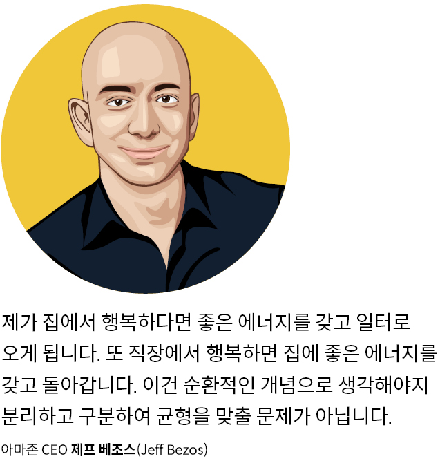 일과 사생활의 선순환을 강조한 아마존 CEO 제프 베조스