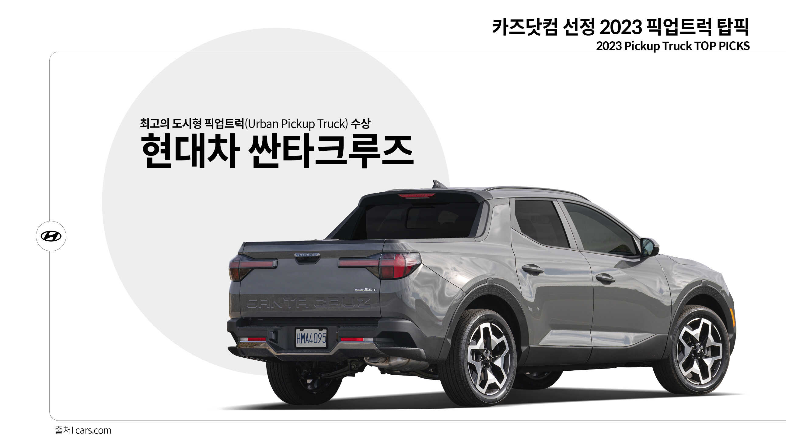 현대차 싼타크루즈의 후측면 모습