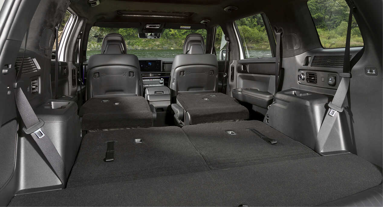 싼타페의 2열 접은 모습