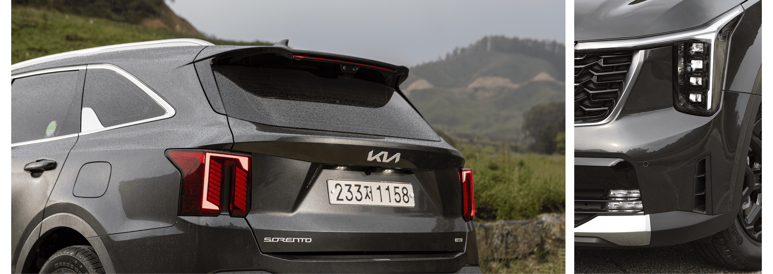 The rear and headlamp of the New Sorento