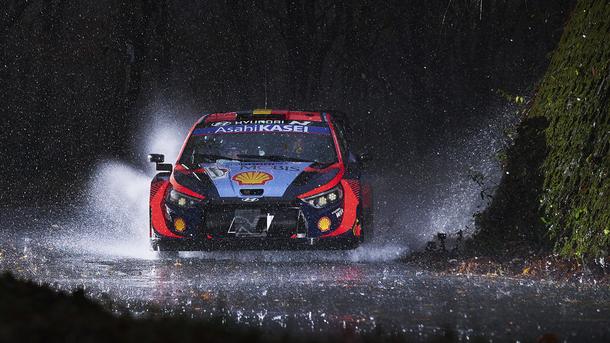 Driving of the Hyundai World Rally Team i20 N Rally 1 Hybrid