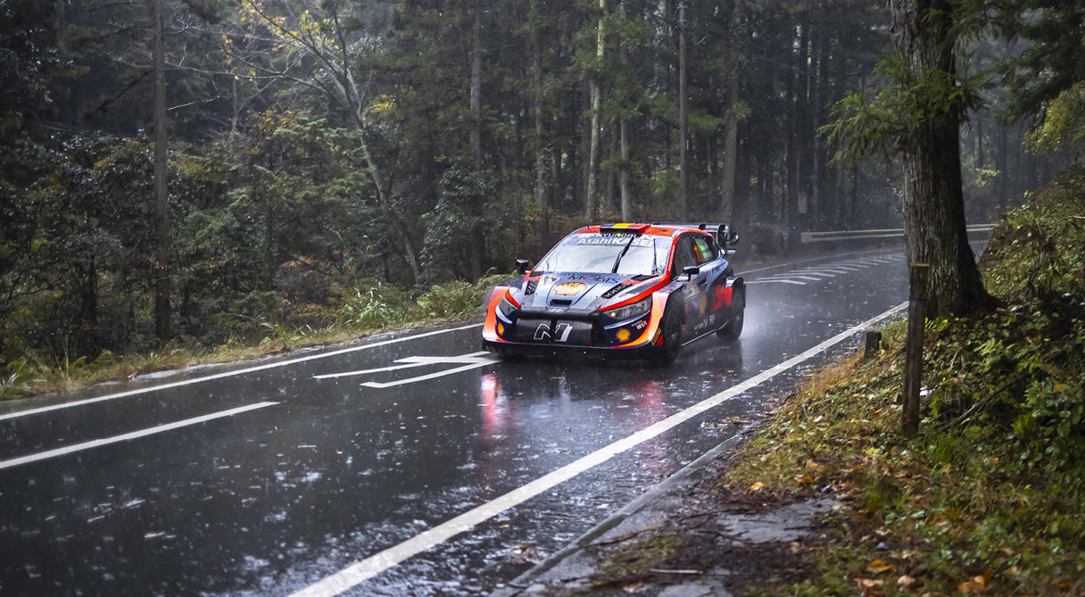Driving of the Hyundai World Rally Team i20 N Rally 1 Hybrid